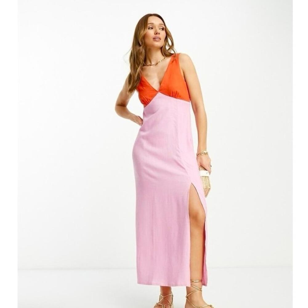 ASOS Design V-neck Slip Sundress - Size 8